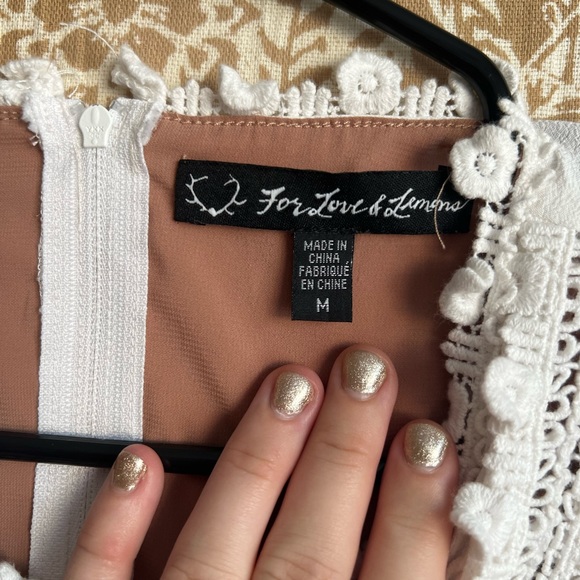 For Love & Lemons Willow Crop Top in White Size M - Picture 6 of 7